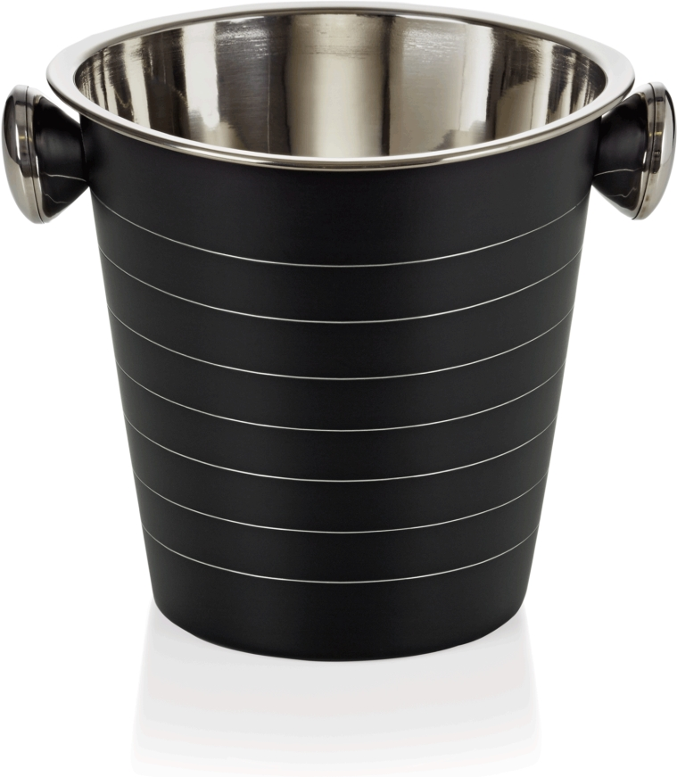 Flaschenkühler pulverbeschichtet, schwarz, Ø 21,5 cm, Chromnickelstahl