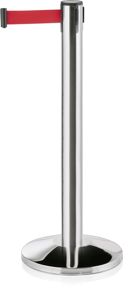 Abgrenzungspfosten Largeflex, hochglanzpoliert, 4,5 m, rot, Edelstahl