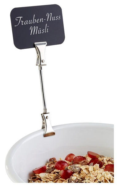 Beschriftungskarten, 10er Set 7,5 x 5 cm, Stärke: 0,4 mm , Schwarz