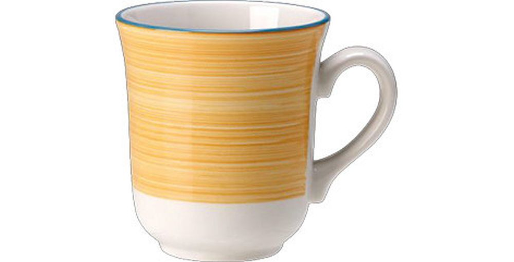 Steelite Becher nicht stapelbar 0,29 l weiß mit Rio Yellow