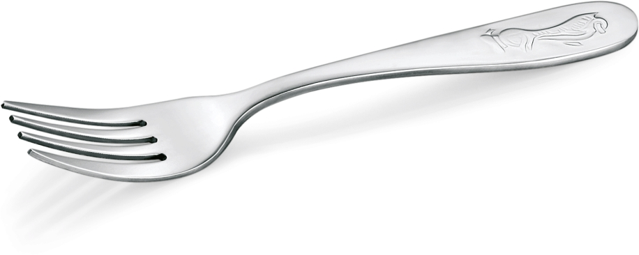 Kindergabel Marie, Motiv: Pinguin, Chromnickelstahl