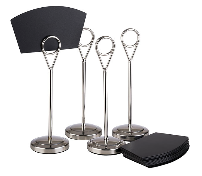 Kartenhalter, 4er Set Ø 5 cm, H: 15,5 cm