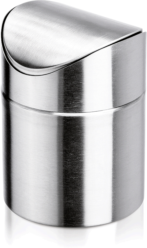 Tischabfalleimer mit Schwingdeckel, Ø 12 cm, Edelstahl