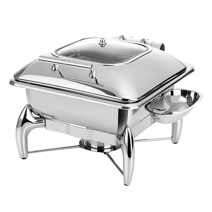 Chafing Dish GN 2/3 -GLOBE- 44 x 41 cm, H: 34 cm , Edelstahl
