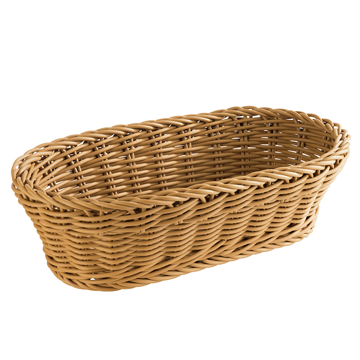 Baguette Korb, oval 28 x 16 cm, H: 8 cm , Beige