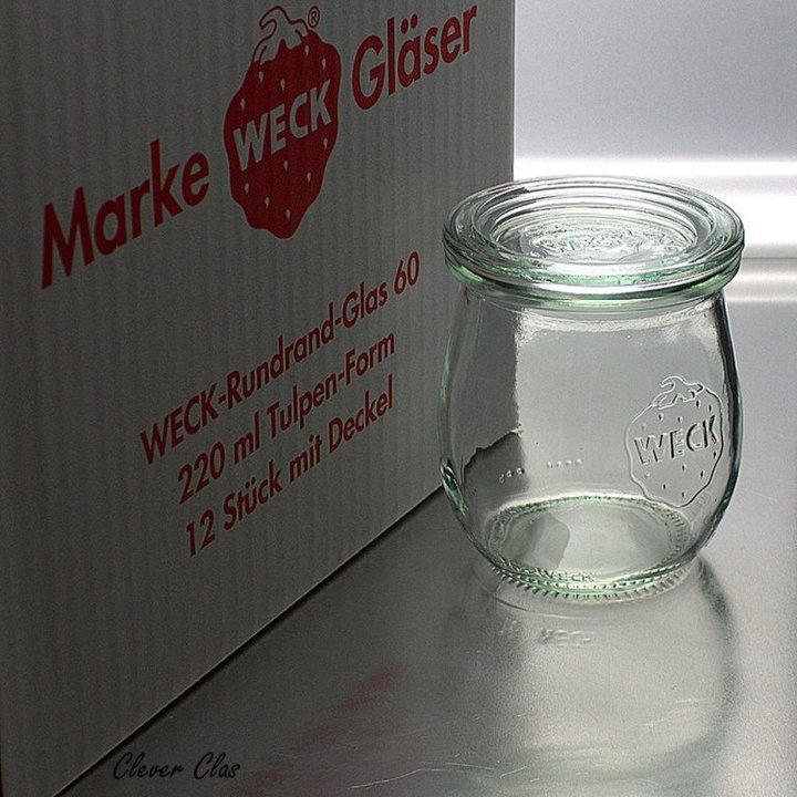 WECK Mini Tulpenglas MIT DKL.220ml H 80mm Ø 60mm 762