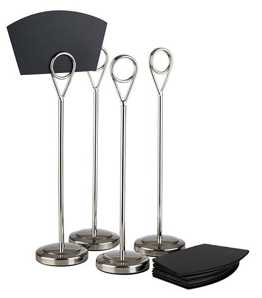 Kartenhalter, 4er Set Ø 5 cm, H: 20,5 cm