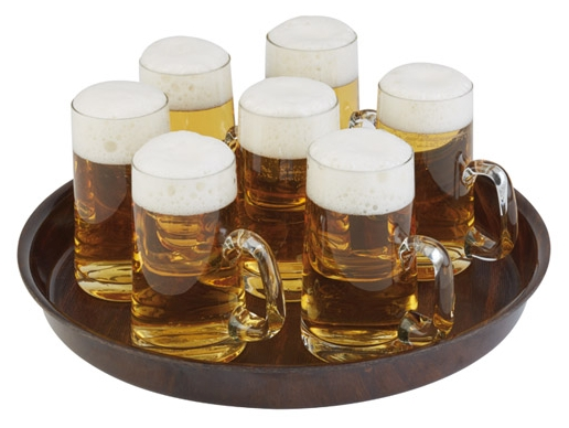 Bierglasträger Ø 31 cm, H: 3,5 cm , Braun