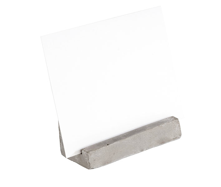 Kartenhalter, 2er Set 8 x 3,5 cm, H: 6 cm , Grau