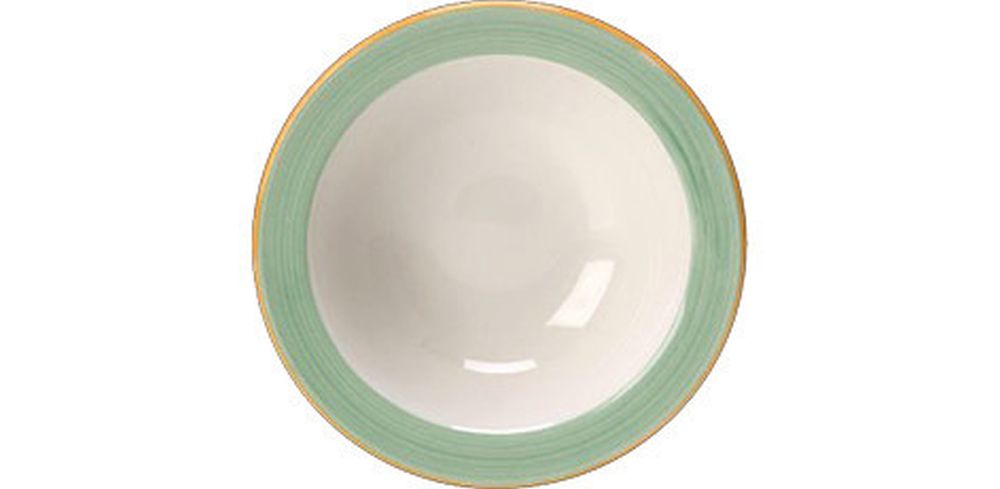 Steelite Schüssel 165 mm weiß mit grünem Rand Rio Green