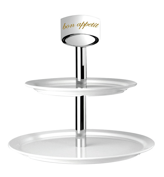 Etagère -CASUAL- Ø 31 - 41 cm, H: 35 cm , Weiß