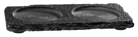 Naturschieferplatte 15 x 8 cm , Schwarz