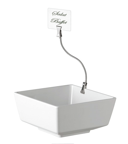 Schilderhalter -FLEXIBEL- Länge: 12 cm , Edelstahl