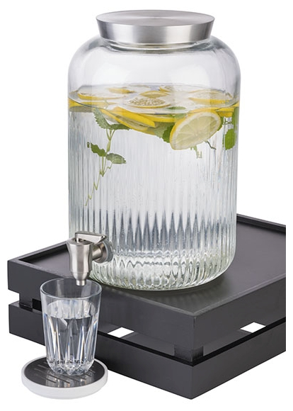 Getränkespender Ø 20 cm, H: 30,5 cm, 7 Liter , Edelstahl