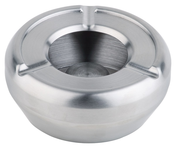 Aschenbecher Ø 10 cm, H: 4,5 cm , Edelstahl