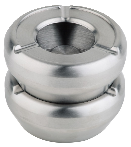 Aschenbecher Ø 10 cm, H: 4,5 cm , Edelstahl