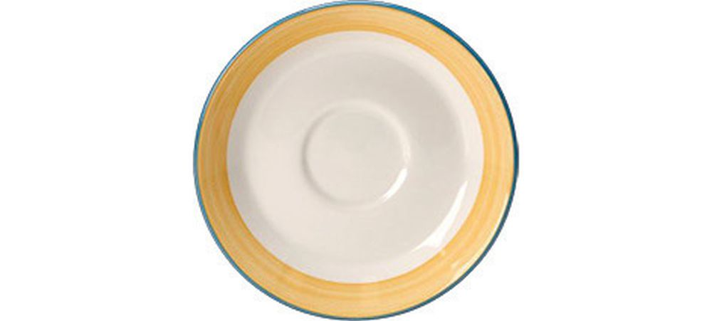 Steelite Kombi-Untertasse 153 mm weiß mit blauem Rio Yellow