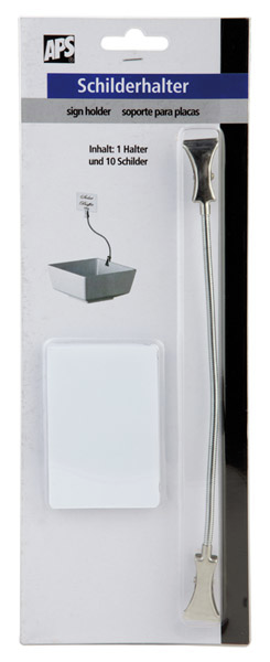Schilderhalter -FLEXIBEL- Länge: 12 cm , Edelstahl