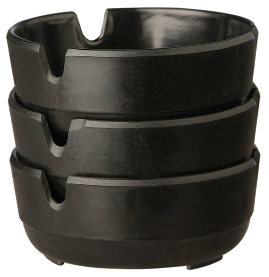 Aschenbecher, 3er Set Ø 8 cm, H: 3 cm , Schwarz