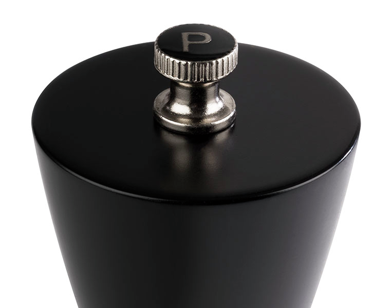 Pfeffermühle -ELEMENT- Ø 6 cm, H: 18 cm , Schwarz