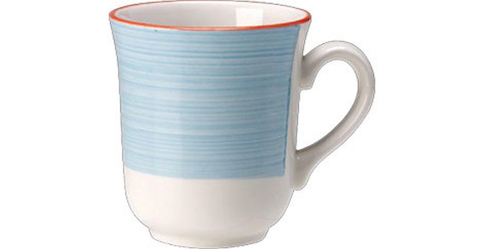 Steelite Becher nicht stapelbar 0,29 l weiß mit Rio Blue