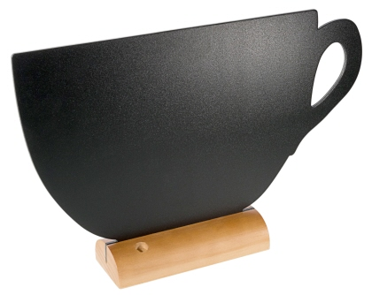 Aufsteller Schreibtafel Tasse