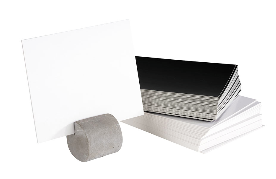 Kartenhalter, 4er Set 3 x 3 cm, H: 3 cm , Grau