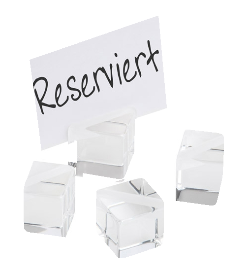 Kartenhalter, 4er Set je 3 x 3 cm, H: 3 cm