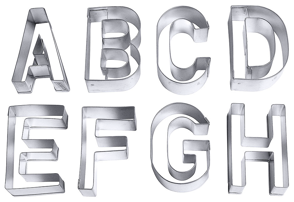 Ausstecher 'BUCHSTABEN', groß