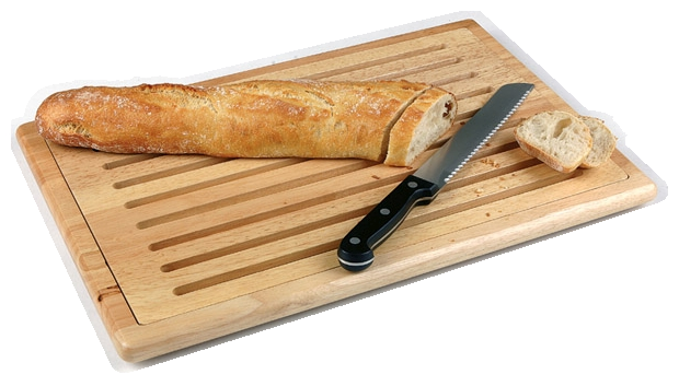 Brotschneidebrett 60 x 40 cm, H: 2 cm , Braun