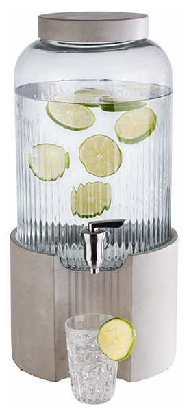 Getränkespender -ELEMENT- Ø 22 cm, H: 45 cm, 7 Liter , Grau