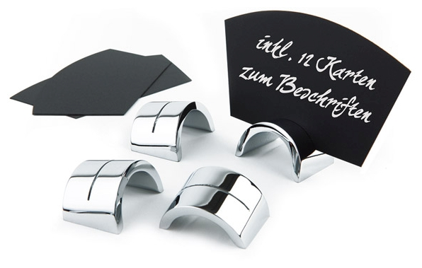 Kartenhalter-Set, 18-tlg. 6 Kartenhalter 4 x 2,5 cm , Schwarz