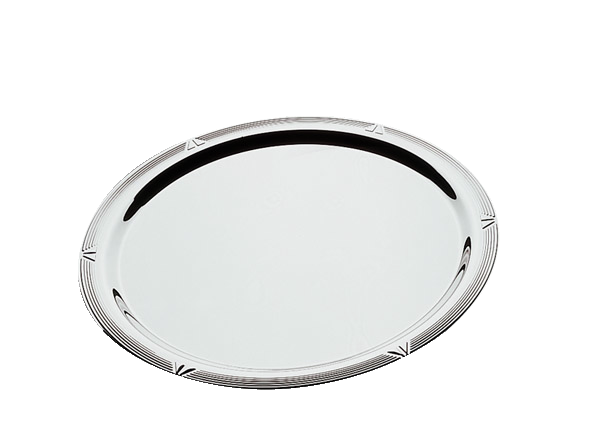 Fleisch- und Gemüseplatte Ø 38 cm, H: 2,6 cm , Edelstahl