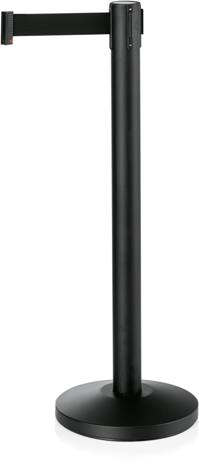 Abgrenzungspfosten Lightflex, pulverbeschichtet, schwarz, 2 m, schwarz, Edelstahl