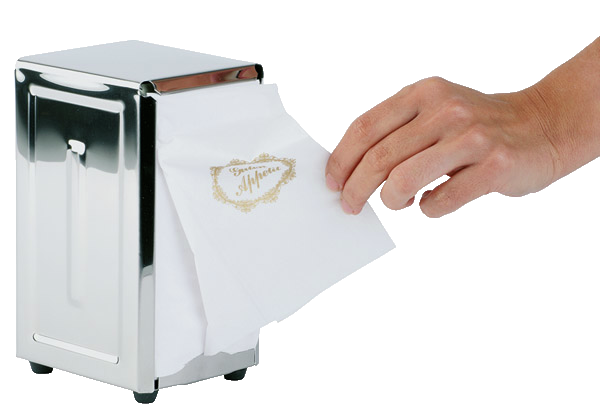 Serviettenhalter 10 x 11,5 cm, H: 18,5 cm , Edelstahl