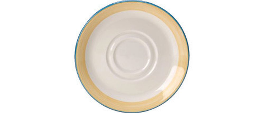Steelite Kombi-Untertasse 145 mm weiß mit gelben Rio Yellow