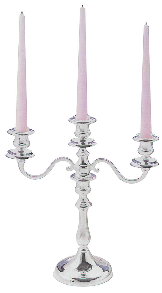 Kandelaber 3-armig, versilbert