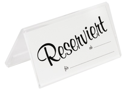 Einschubkarten Reserviert 25 St. doppelt für Aufsteller
