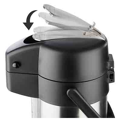 Pump-Isolierkanne -PREMIUM- Ø 15 cm, H: 37 cm, 3 Liter , Schwarz