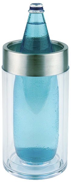 Flaschenkühler außen Ø 11,5 cm, H: 23 cm , Edelstahl