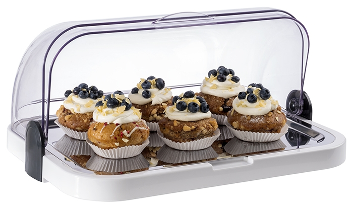 Buffetvitrine 44 x 32 cm, H: 20,5 cm , Weiß