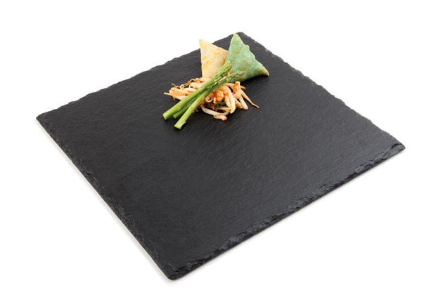 Naturschieferplatte 25 x 25 cm , Schwarz