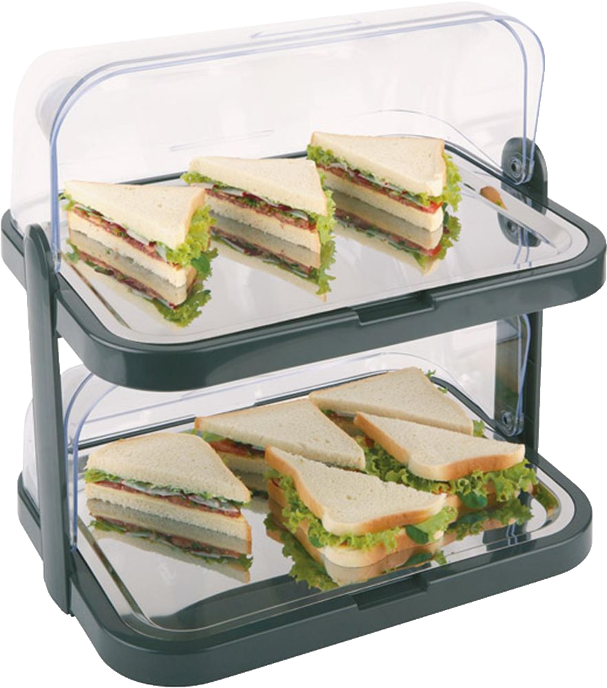 Buffetvitrine, schwarz, Set doppelt