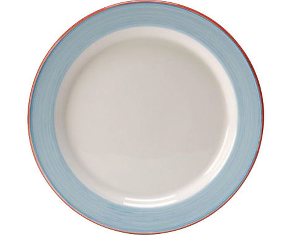 Steelite Teller Slimline 158 mm weiß mit blauem Rio Blue