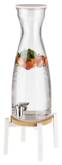 Getränkespender -FRESH WHITE- 23 x 23 cm, H: 56,5 cm , Weiß