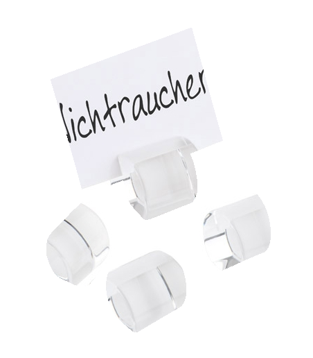 Kartenhalter, 4er Set je 3 x 3 cm, H: 3 cm