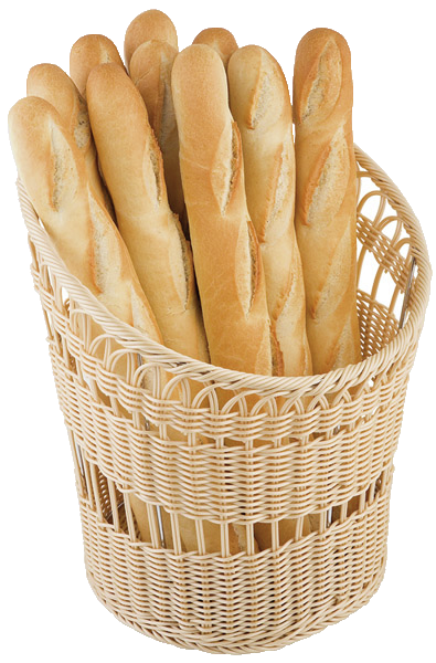 Baguette-Korb Ø 35 cm, H: 25 / 42 cm , hellbeige