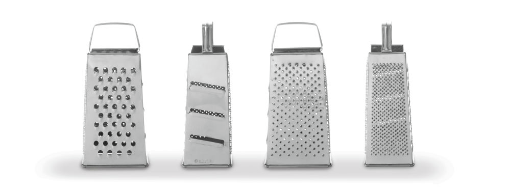 Hendi Vierkant-Küchenreibe Edelstahl 90x65x200 mm