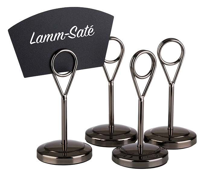 Kartenhalter, 4er Set Ø 5 cm, H: 10,5 cm