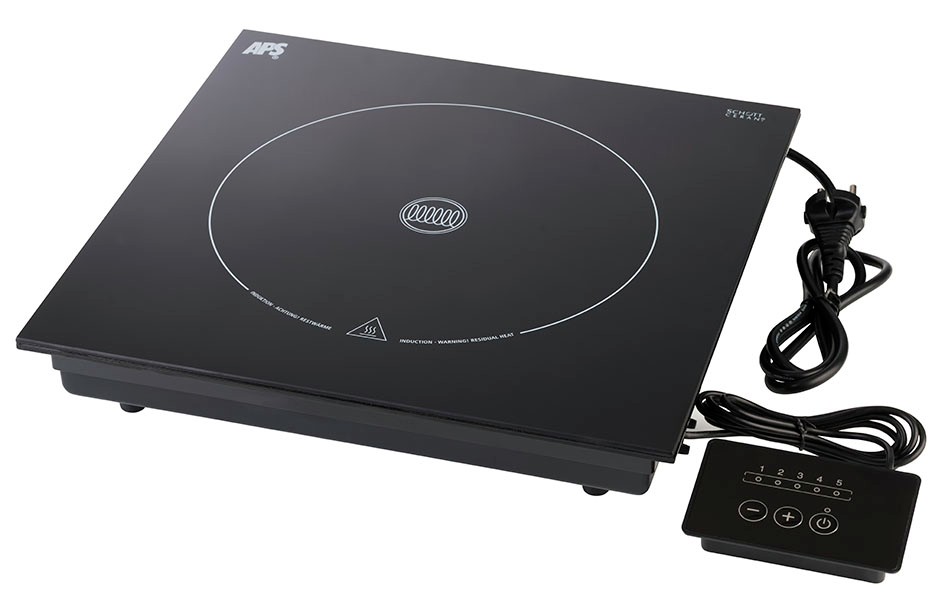 Einbau-Induktionskochplatte 35,5 x 35,5 cm, H: 6cm , Schwarz